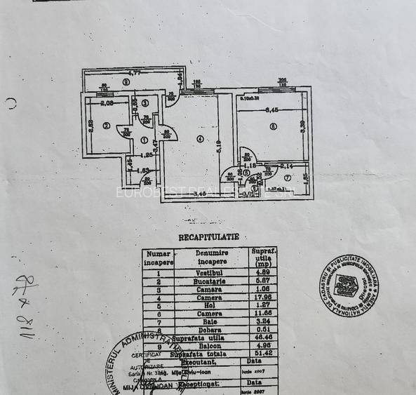 Ion Mihalache, vanzare apartament 2 camere, 52 mp totali, imobil reabilitat, - 1
