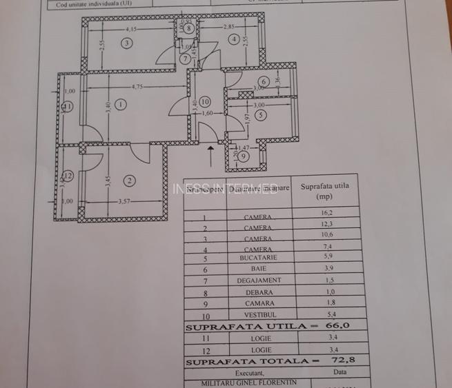 COMISION 0% ROMANA BD N. BALCESCU UNIVERSITATE, AP 4 CAM IMOBIL STRADAL AN 1961 - 19