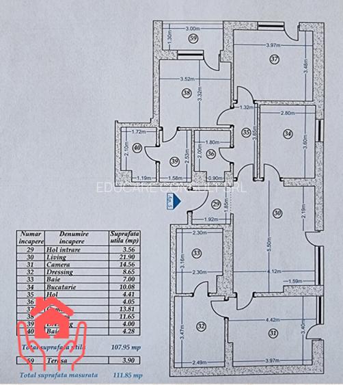 Baneasa Shopping City- 4 camere mobilate, imobil 2019, terasa&curte, 2 parcari! - 26