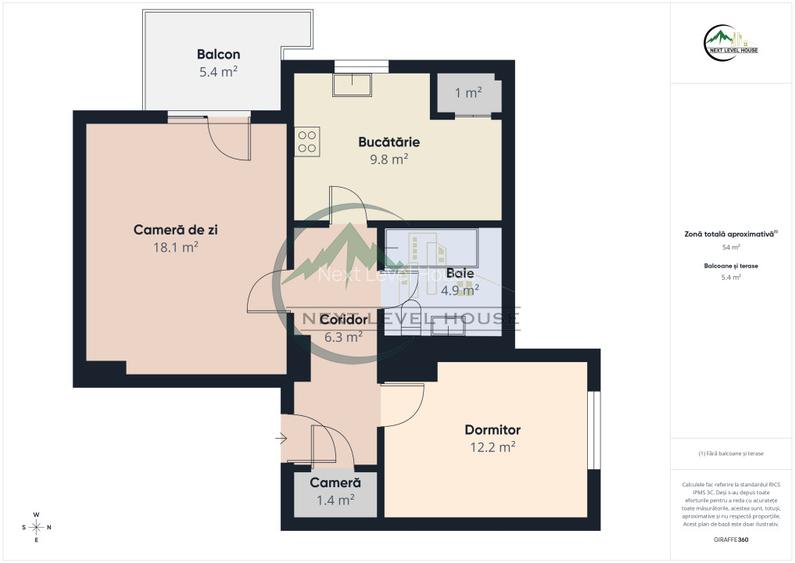 Apartament Grandis cu 2 camere - 1