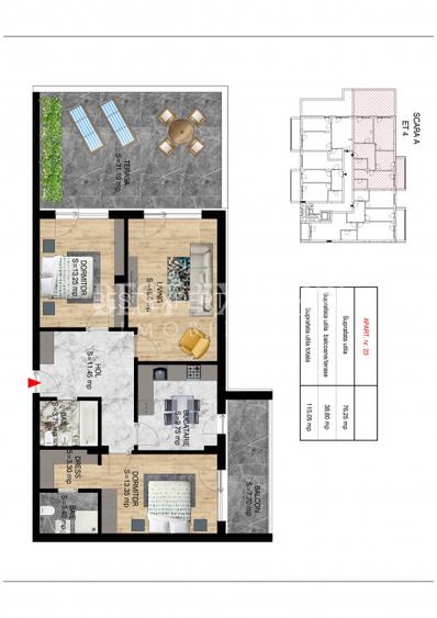 3 Camere Zona Linistita Direct Dezvoltator - 5