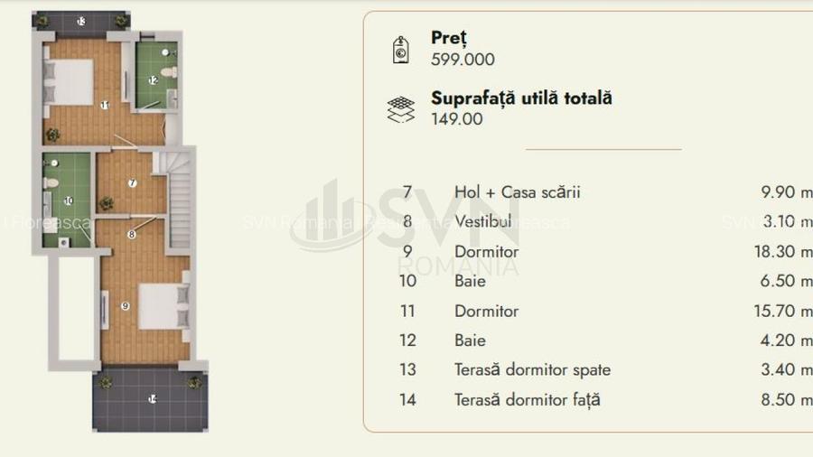REA1028866 Penthouse 4 camere Sinaia I Vedere Panoramica - 17