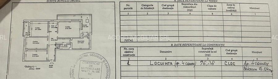 APARTAMENT  SPATIOS , 4 CAMERE , DECOMANDAT, ZONA DACIA - 20