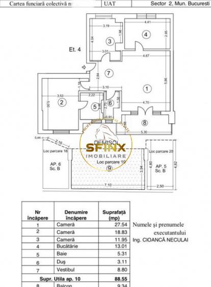 3 camere Floresca/ Verdi/ centrala/parcare/ bloc 2009/ pet friendly - 8