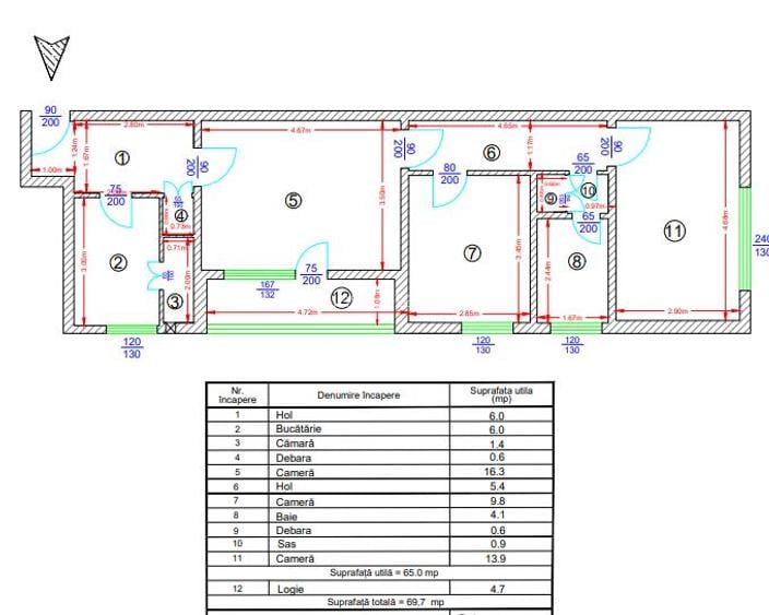 Apartament 3 camere Podu Ros - 2