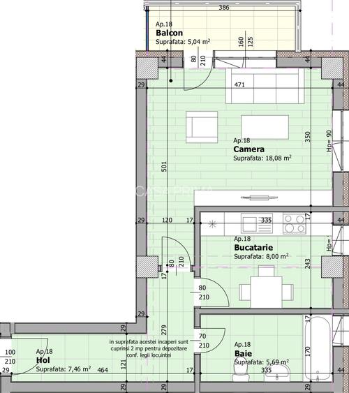 Apartament 1 camera 45mp, decomandat, accept CREDIT, Kaufland Galata - 8