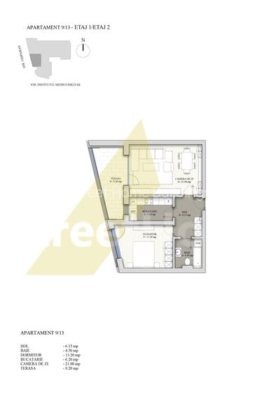 Apartament cu 2 Camere + Terasa - Plevnei - Gara de nord - Sector 1 - 1