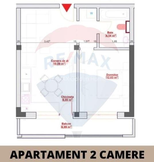 Apartamente cu 2 camere zona de Nord - 9