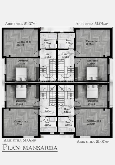 CASE TIP DUPLEX, 6 CAMERE, TOATE UTILITATILE, CENTRALA, COMISION 0% - 3