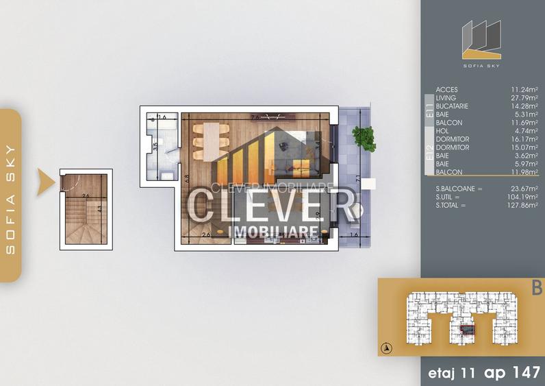 Apartament Dupex 3 camere, Comision 0%, Metrou Teclu - 2