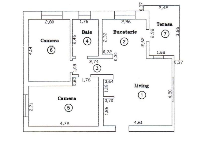 Apartament parter, 3 camere, 60 mp utili - Dumbravita, zona Cora - 7