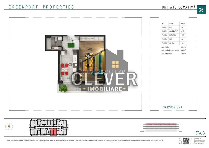 Garsonieră spațioasă | Bucătărie separată | Balcon | Pallady - 1