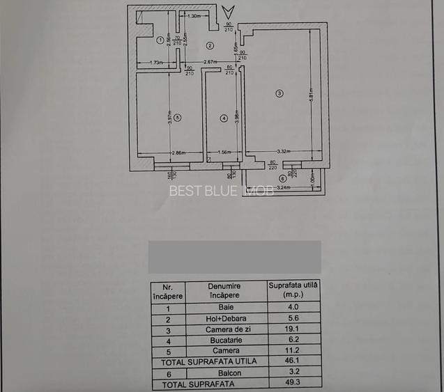 Bucium, Visan, apartament de vanzare, 2 camere, totul nou, intabulat, comision 0 - 14