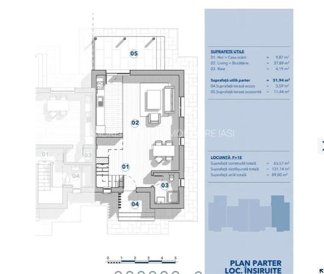 Valea Lupului, case insiruite P+Et. su=101mp. teren 160mp. (250mp) - 12
