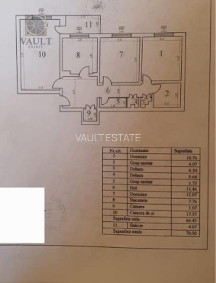 Apartament 3 camere - CENTRALA PROPRIE - zona APARATORII PATRIEI - 11