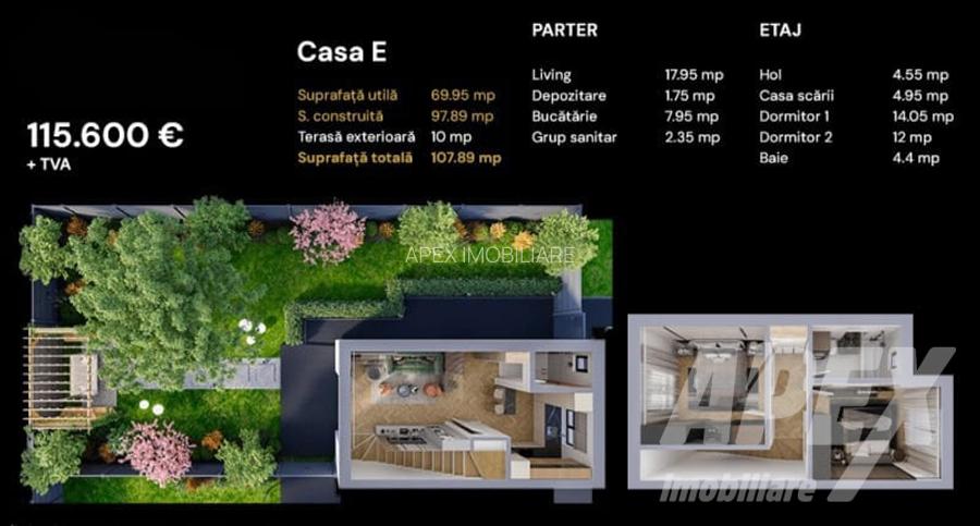 Duplex 3 camere | teren 250 mp | Magurele | COMISION 0% - 3