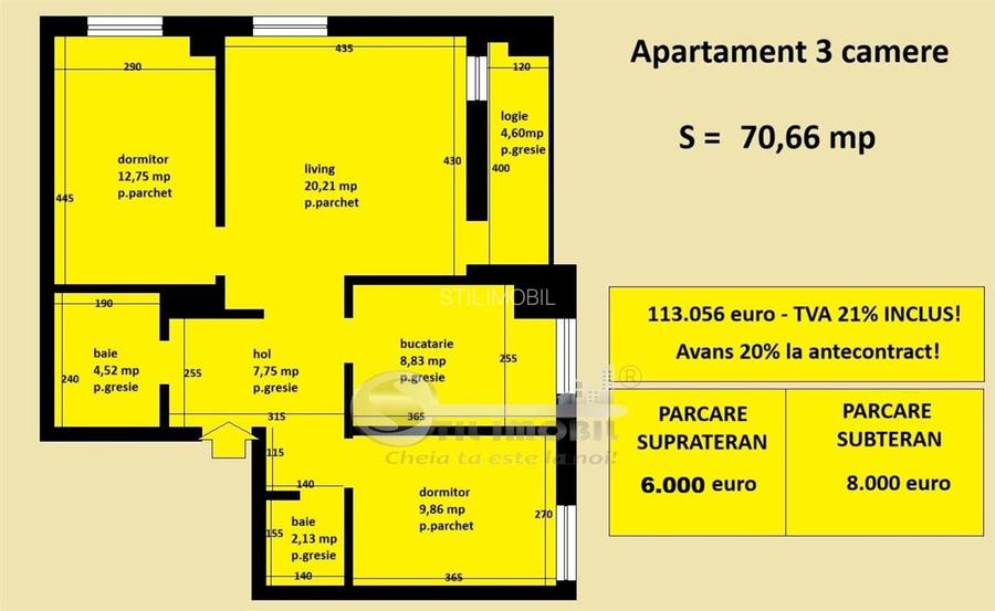 Apartament 3 camere Cug Valea Adanca, bloc nou, cartier rezidential - 2