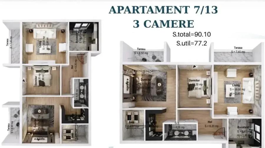 APARTAMENT 3 CAMERE Theodor Pallady 12 MIN METROU NICOLAE TECLU - 8