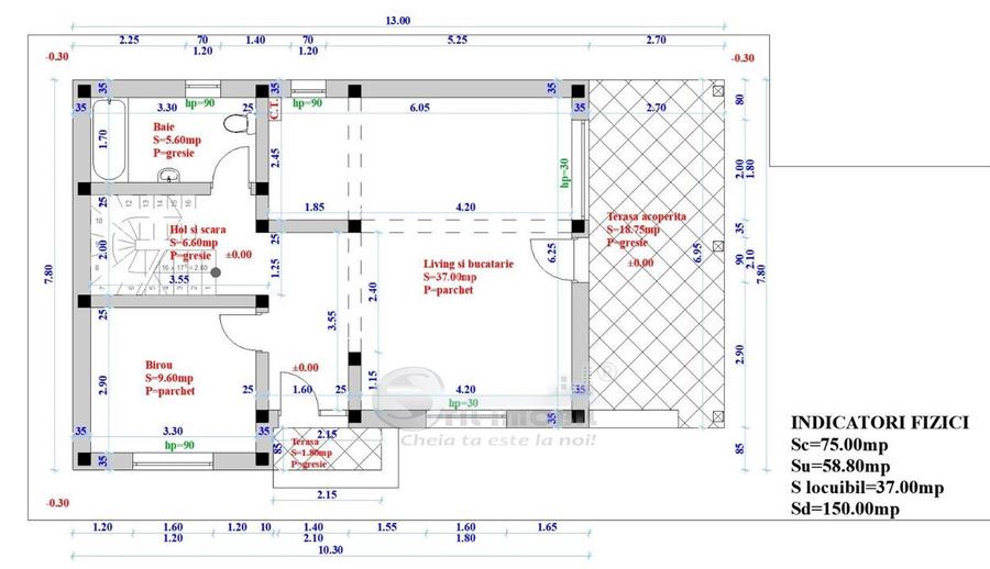 Teren cu autorizatie pentru vila 5 camere, 3 bai, P+1E, de vanzare in Valea Adan - 3