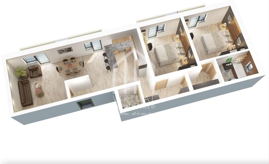 Apartament 3 camere 77.8mp utili + 2 balcoane, LA ALB - 3