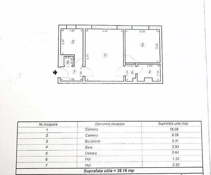 Apartament 2 camere - Casa de Cultura - 81.000 euro (Cod E12) - 7
