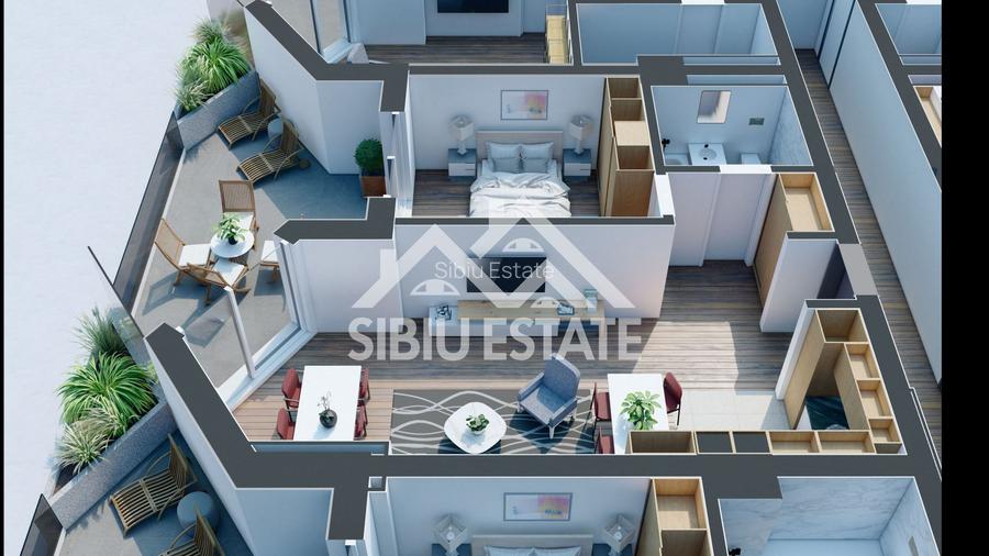 Apartament cu 2  camere-Design avangardist și confort contemporan - 10