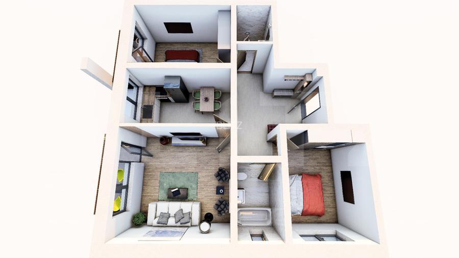 Apartament 3 camere, 2 bai , 78 mp + 15 mp terasa - 3