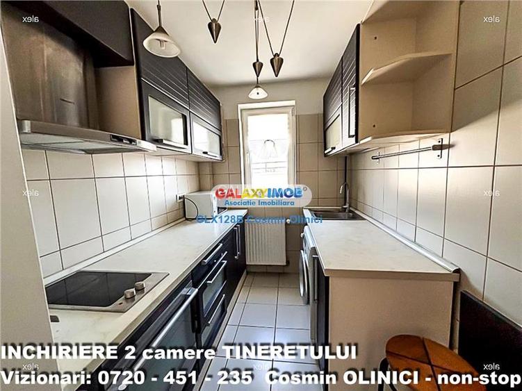 Inchiriere apartament 2 camere Tineretului vedere parc mobilat - 7