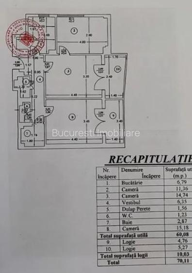 Apartament 3 Camere,Piata Natiunile Unite,et.2/7,DECOMANDAT,2 bai,2 balcoane - 4