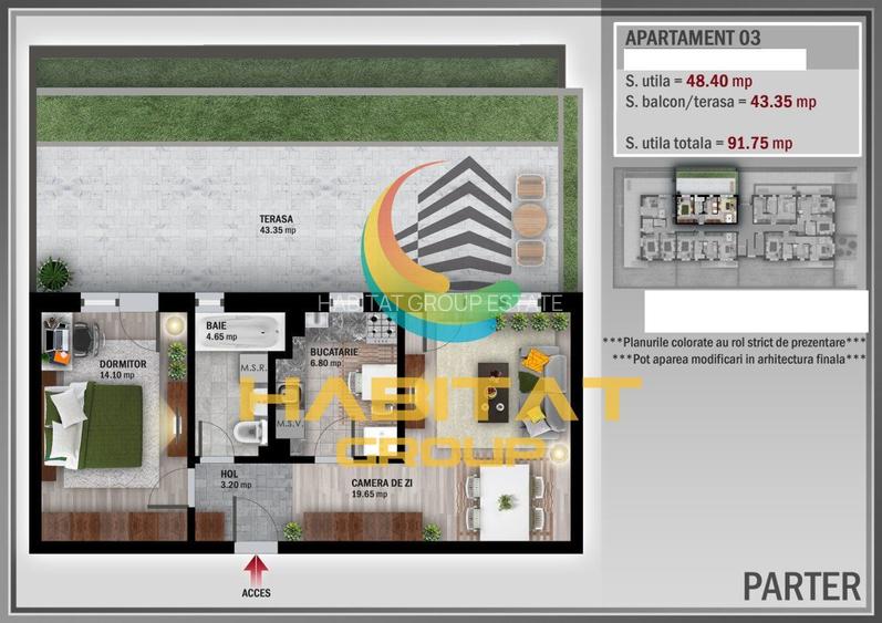 Pallady 2 camere decom. 48 mp + terasa 43 mp bloc boutique - 2