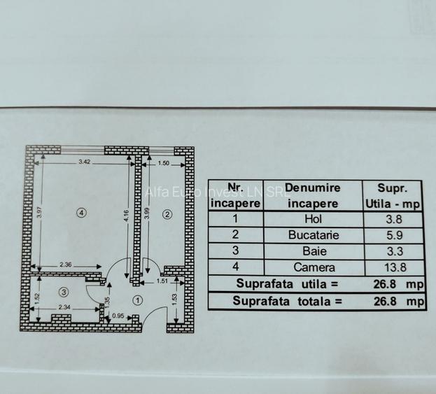 Garsoniera decomandata la parter - 10