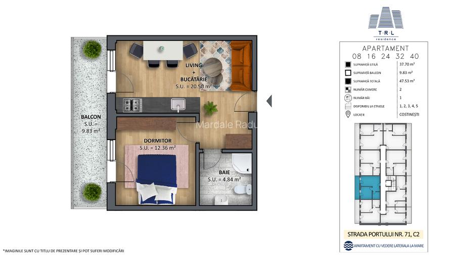 Apartamente/garsoniere de vanzare, prima linie la mare, Costinesti-Epava - 10