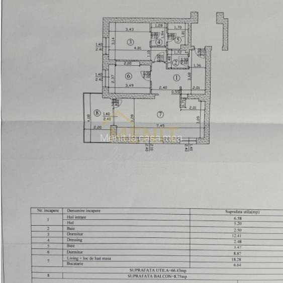 Apartament 3 camere, decomandat, 2 bai, Nord, Ploiesti - 1