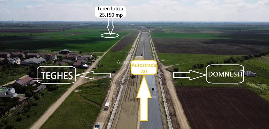 Teren intravilan dezmembrat cu PUZ - 35 Loturi - Domnesti/Teghes - 3