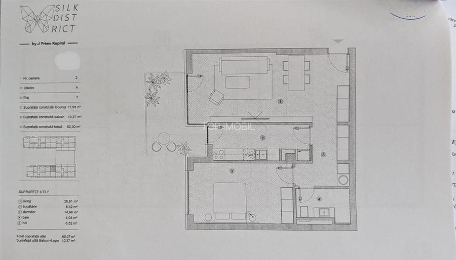 Apartament 2 camere 71mp Silk District - Intabulat - parcare - Boxa - 7