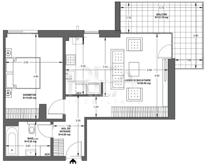 2 camere cu finisaje la alegere Ultracentral - 11