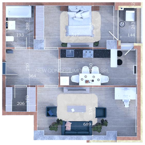 Apartamente noi de vanzare Iasi- finalizate 2 camere zona Copou, TVA inclus 71 m - 3