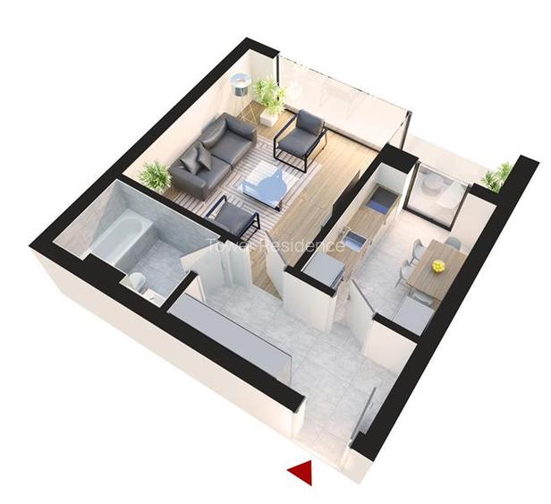 Garsoniera Dotari Premium Incalzire in Pardoseala Ansamblu Nou Rahova - 11