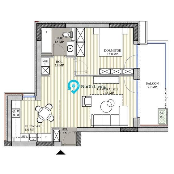 🏡 Apartament 2 camere | Decebal – Muncii | Proiect premium final 2026 - 4