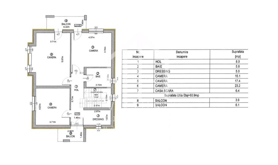 Casa individuala cu 5 camere, 163mp utili+pod 45mp, teren 498mp, Daia - 2