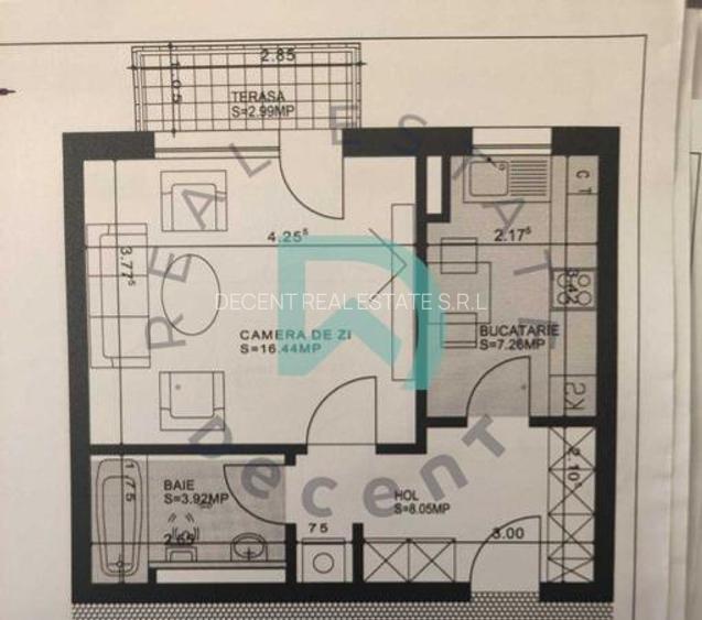 Garsoniera Casa Nobel, loc de parcare si gradina  proprie - 10