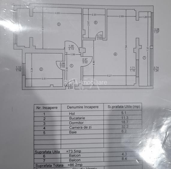 3 camere, P/2, 86mp, bloc 1986, centrala-Pacii - 11