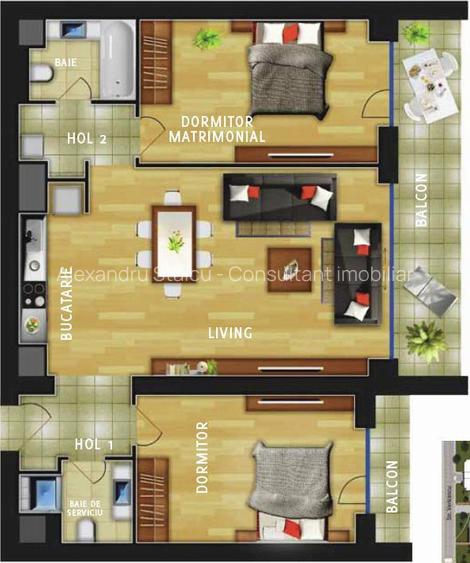 Apartament 3 camere InCity Residence – Dristor – Piata Alba Iulia - 0% comision - 2