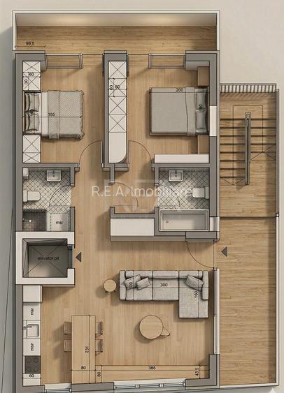 3 camere Dorobanti decomandat, centrală,parcare, et. 2, an 2025, 95 mp - 9