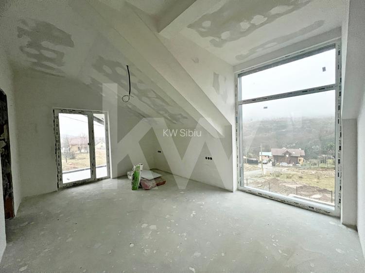 Casă modernă cu panoramă Făgăraș și Cisnădioara, curte mare, premium lux - 9