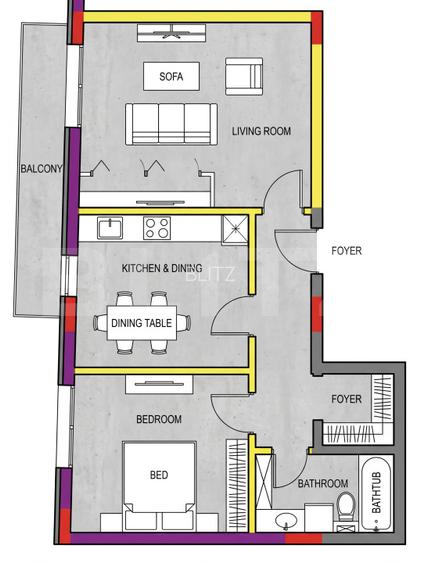 Apartament 2 camere, decomandat, 57 mp, imobil nou, zona Rivus - 2