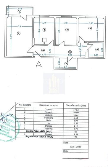 Apartament 3 camere de vanzare in zona *Turda* - 11