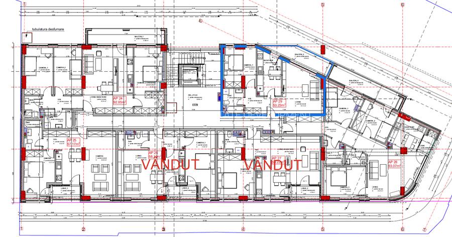 Ap. de 2 camere la dezvoltator - Central - București 41 - 2