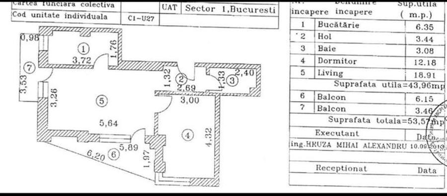 Herastrau Satul Francez , apartament 2 camere dec,  et 1, CT - 15