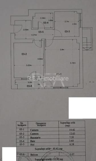 2 camere Titan decomandat, centrala, inst. schimb., an 2019, 52 mp - 8